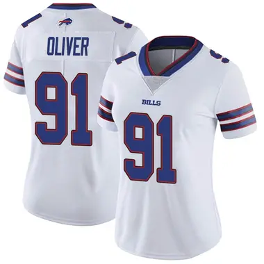 Ed Oliver Women's Limited White Buffalo Bills Color Rush Vapor Untouchable Jersey