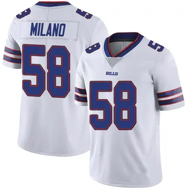 Matt Milano Men's Limited White Buffalo Bills Color Rush Vapor Untouchable Jersey